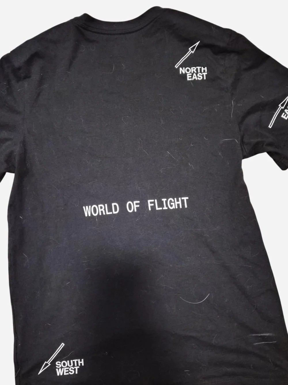 Jordan Black Short Sleeve Tee with White 'World of Flight' Graphic